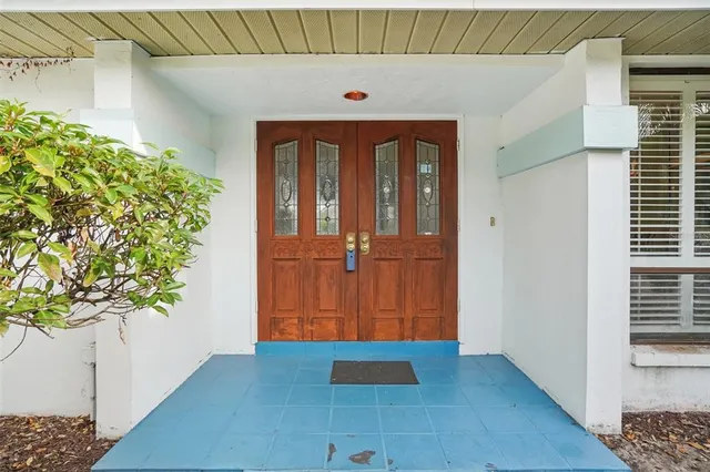 a view of front door