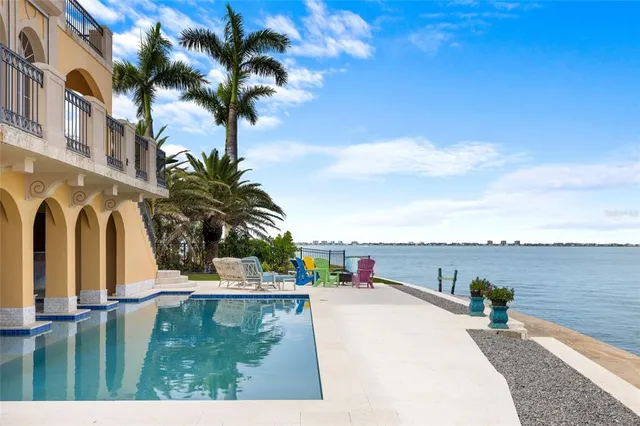 a view of a chairs and table on the patio