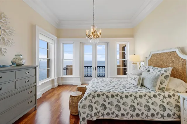 a view of a lake from a balcony