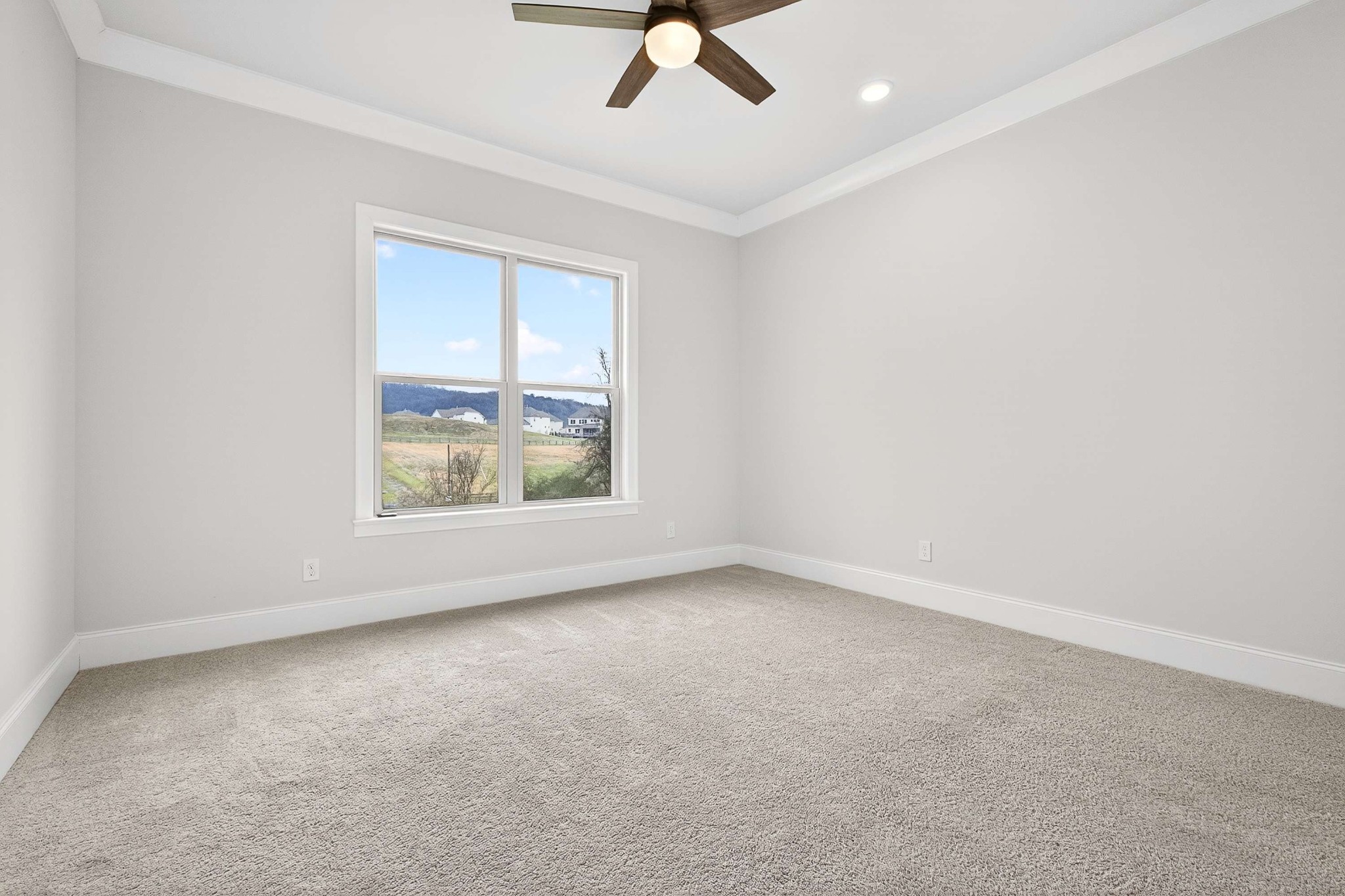 3544 Barnsley Lane Franklin, TN 37067 - Photo 32 of 77 an empty room with a window and a ceiling fan
