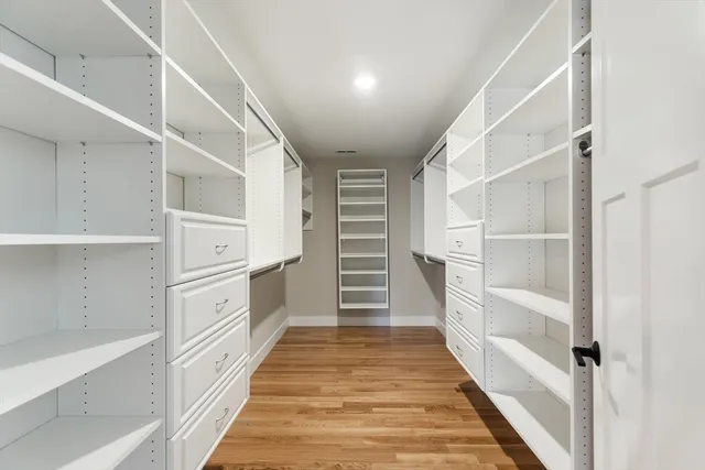 a view of a walk in closet