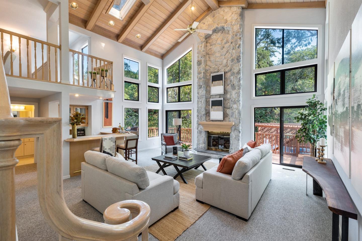 37 Vía Canon Millbrae, CA 94030 - Photo 16 of 69 a living room with furniture a fireplace and windows