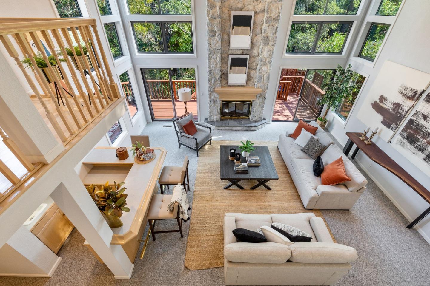 37 Vía Canon Millbrae, CA 94030 - Photo 17 of 69 a living room with furniture and a fireplace