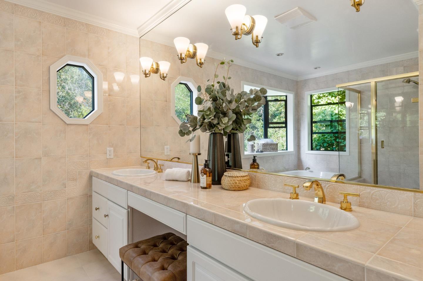 37 Vía Canon Millbrae, CA 94030 - Photo 39 of 69 a bathroom with a double vanity sink and a mirror