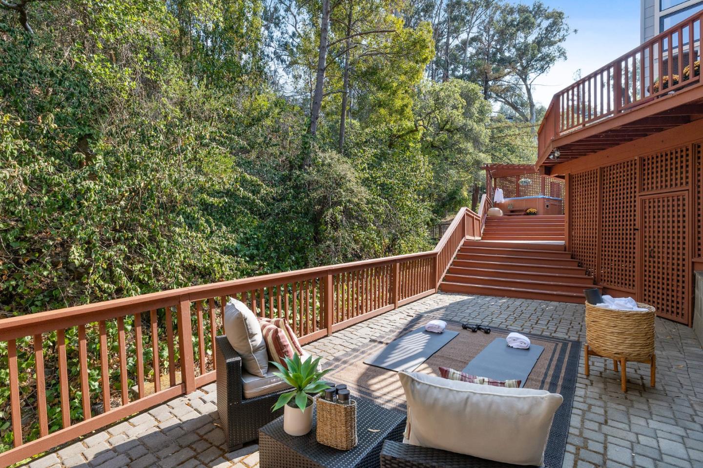 37 Vía Canon Millbrae, CA 94030 - Photo 8 of 69 a balcony with wooden floor potted plants and wooden floor
