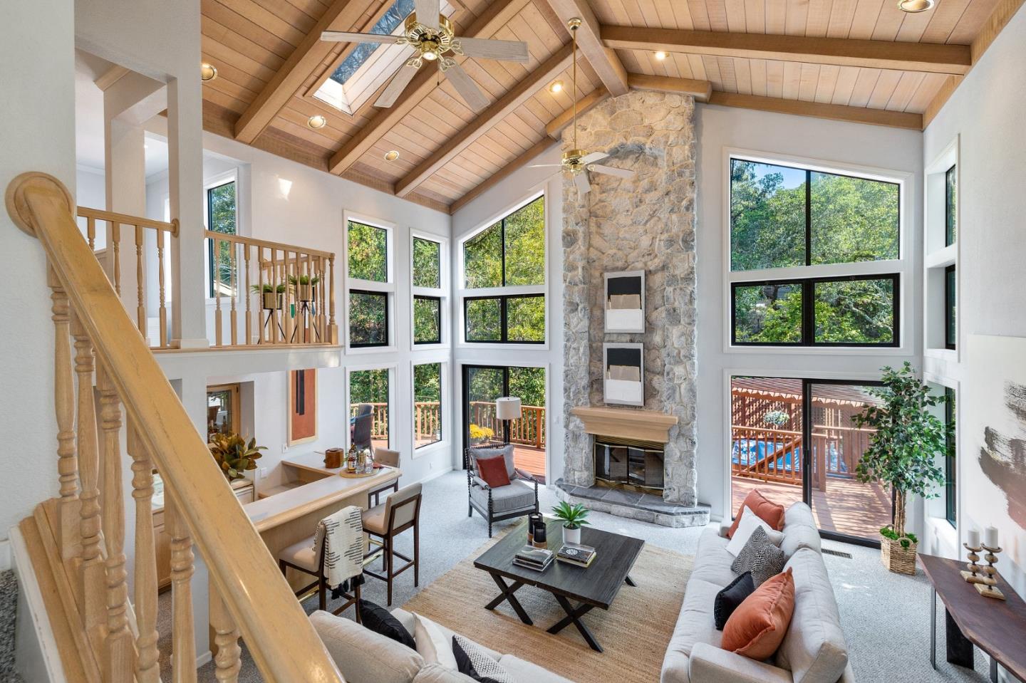 37 Vía Canon Millbrae, CA 94030 - Photo 9 of 69 a living room with fireplace furniture and a large window