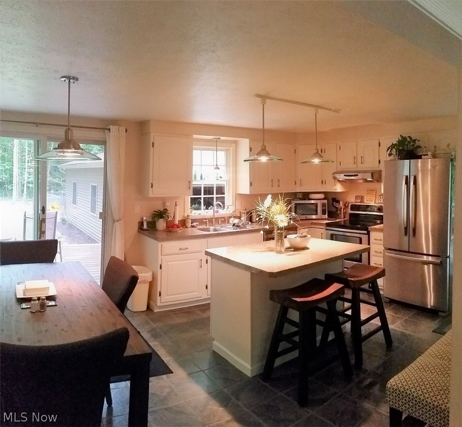 752 Rome Rock Creek Road Roaming Shores, OH 44084 - Photo 4 of 29 This beautiful kitchen has lots of cabinets and patio doors that lead into the beautiful back yard