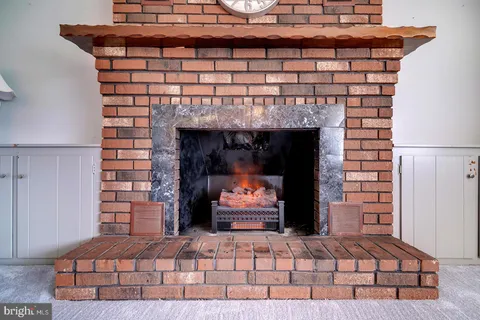a room with fireplace