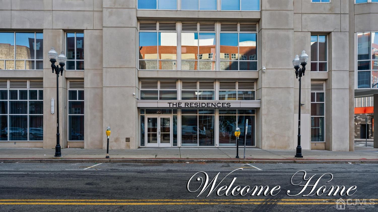 a view of a building entrance