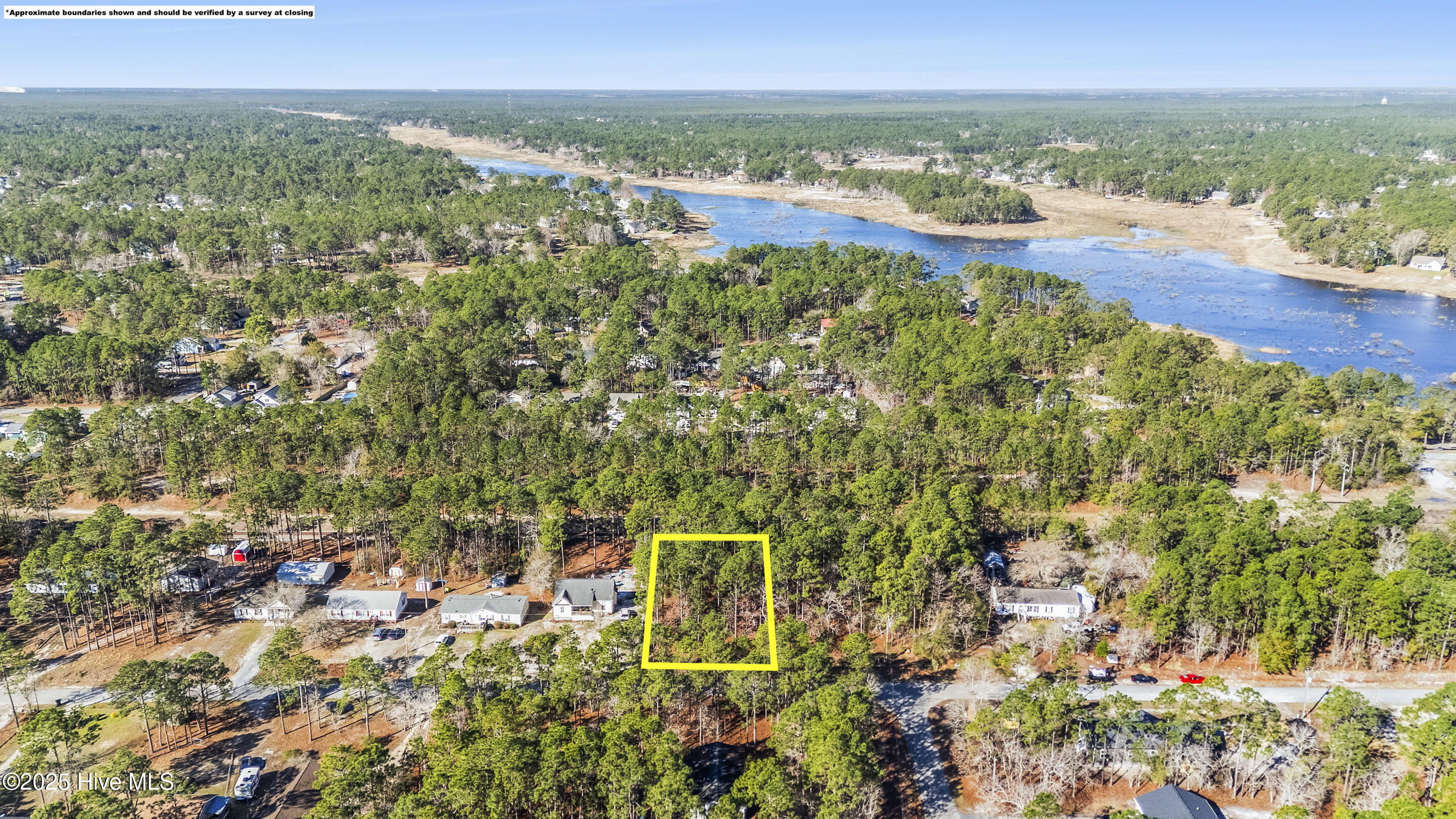Lot 103 Cherokee Road Southport, NC 28461 - Photo 14 of 17 Approximate homesite boundaries marked with yellow lines