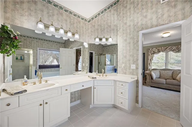 a view of a tree with a yard