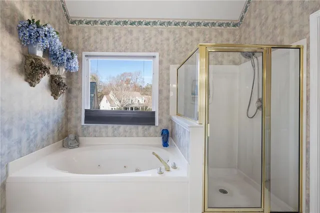 a view of a backyard with plants