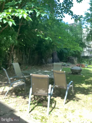 a view of a lake from a yard