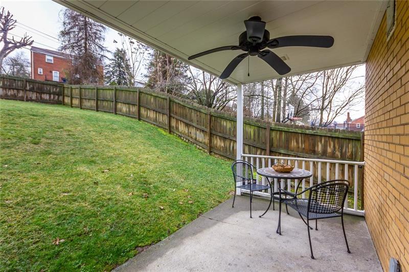 3803 West Run Road Homestead, PA 15120 - Photo 22 of 23 The covered back patio is right outside of the kitchen. Complete with ceiling fan to keep you cool!