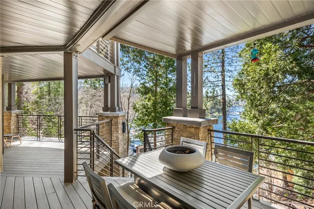 a living room with a couch and a table