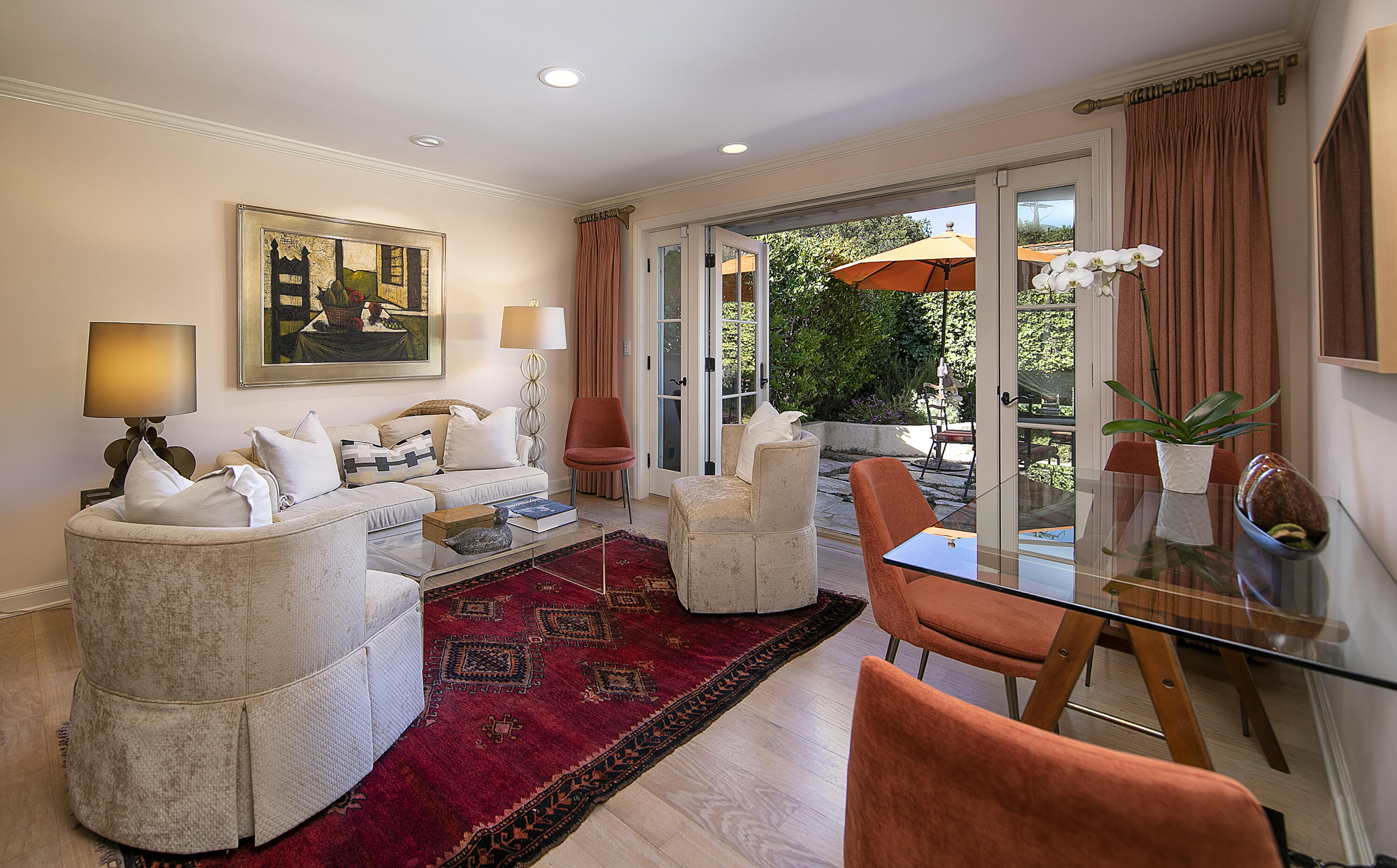 544 San Ysidro Road, Unit B Montecito, CA 93108 - Photo 5 of 18 a living room with furniture and a large window