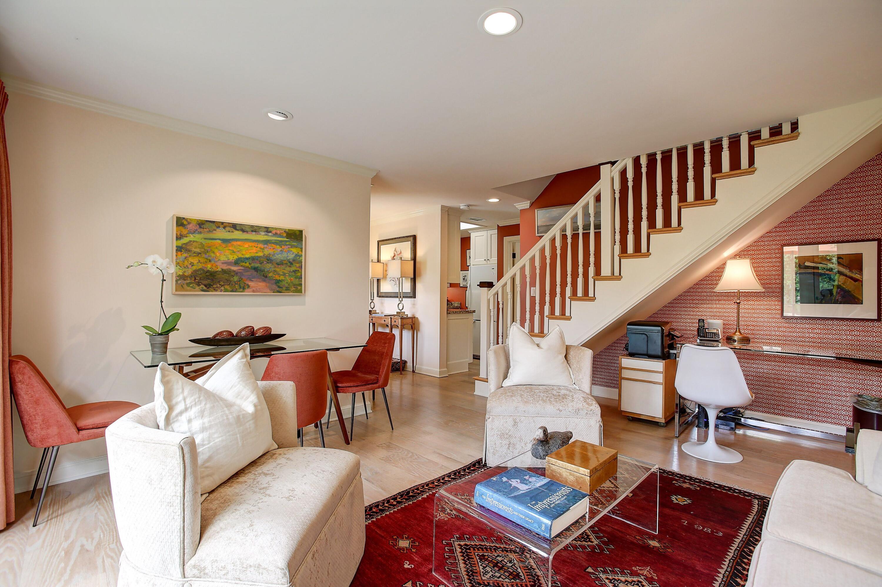 544 San Ysidro Road, Unit B Montecito, CA 93108 - Photo 7 of 18 a living room with furniture a rug and a table