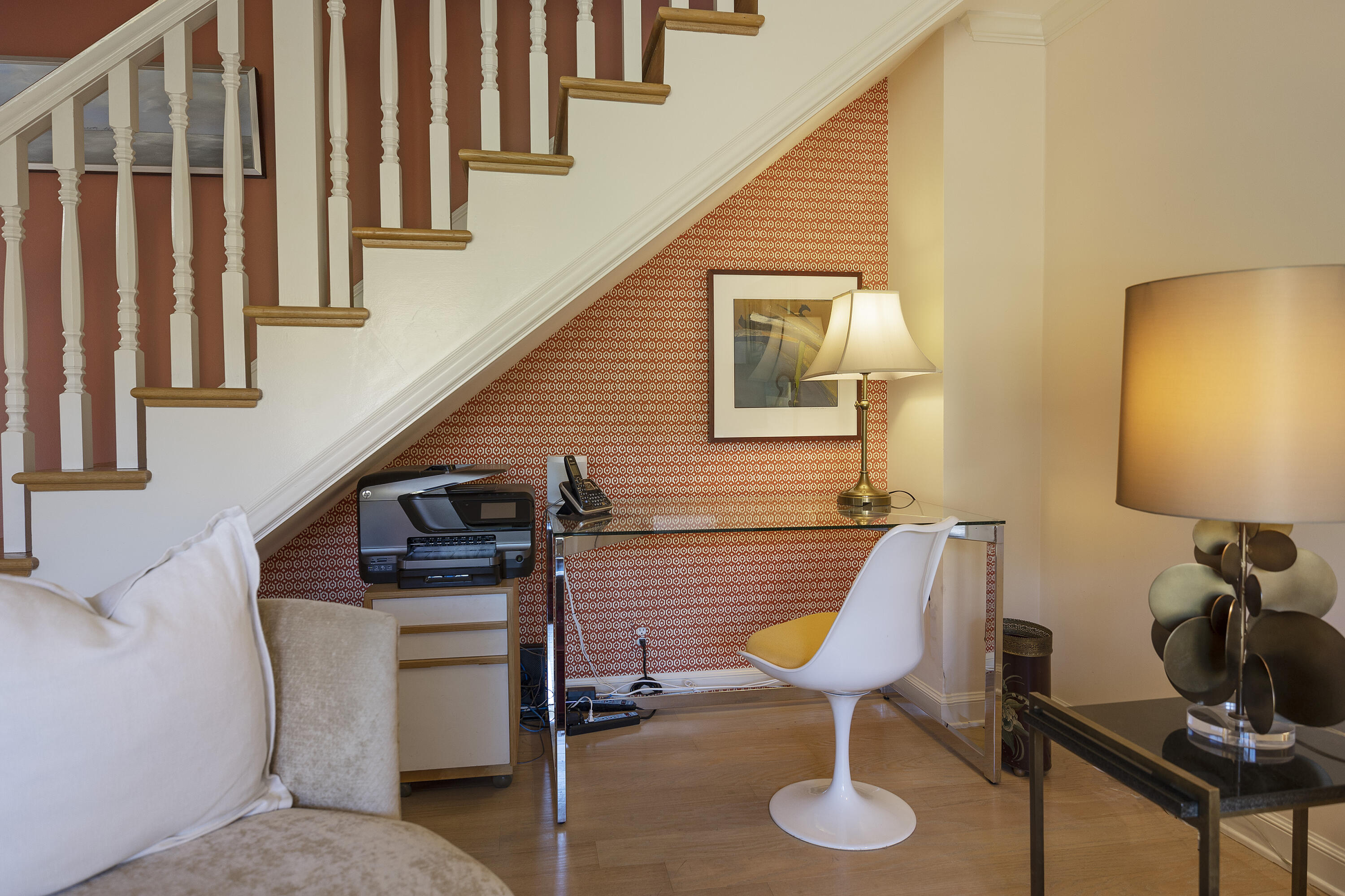 544 San Ysidro Road, Unit B Montecito, CA 93108 - Photo 8 of 18 a balcony with chairs and a stove