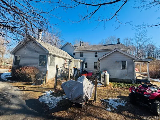 a view of a house with a patio