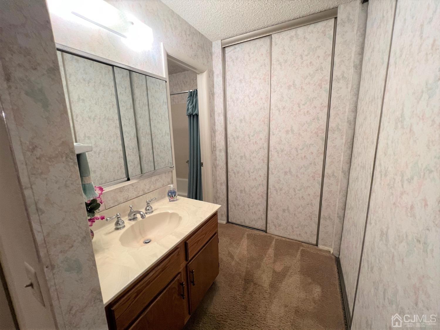 783B Risley Road, Unit A Monroe Township, NJ 08831 - Photo 28 of 30 a bathroom with a sink a mirror and a shower