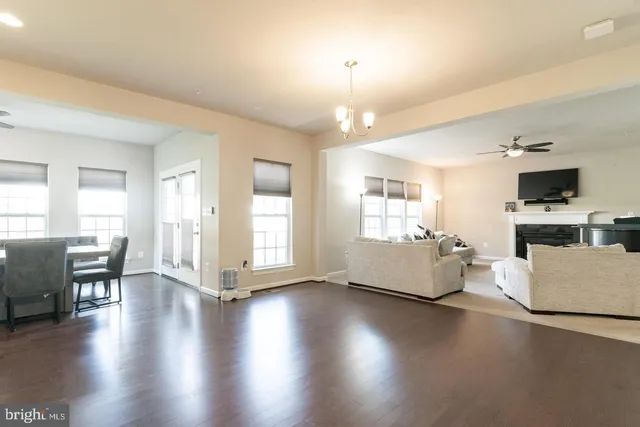 an entryway with livingroom and furniture