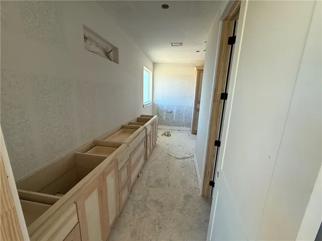 a bathroom with a bathtub and shower