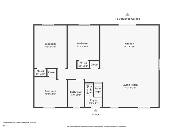 $419,700 | 118 Windsor Lane, Glendale Heights, IL 60139