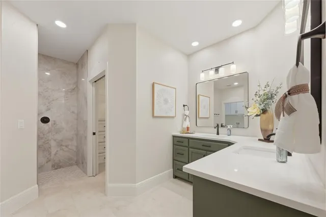 a view of room with cabinets