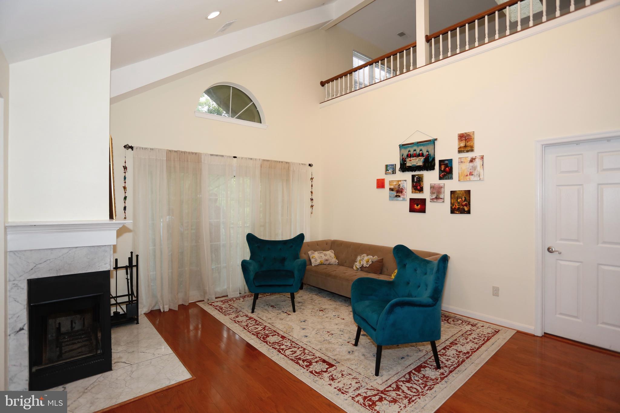 415 Ridgepoint Place, Unit 32 Gaithersburg, MD 20878 - Photo 4 of 24 Living room with fireplace