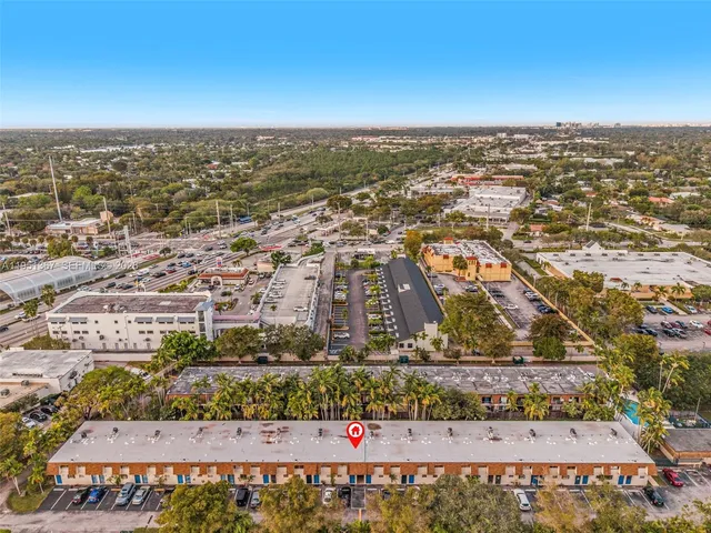 an aerial view of a city