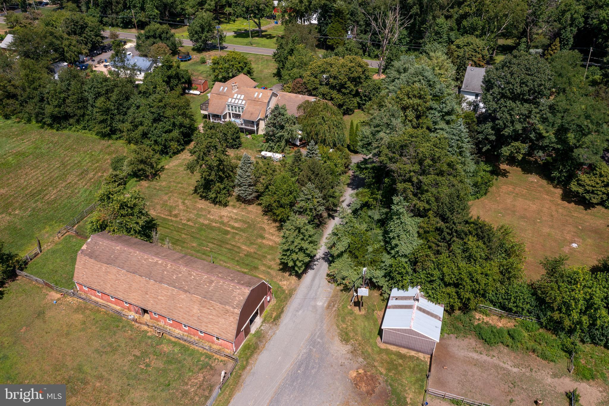 36 White Pine Road Chesterfield, NJ 08515 - Photo 7 of 33 an aerial view of a house with a yard