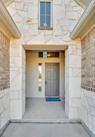 a view of a wooden door