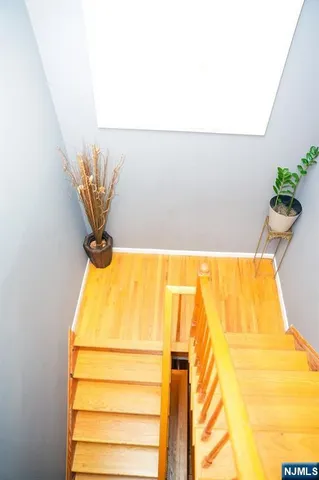 a view of a swimming pool with a chair