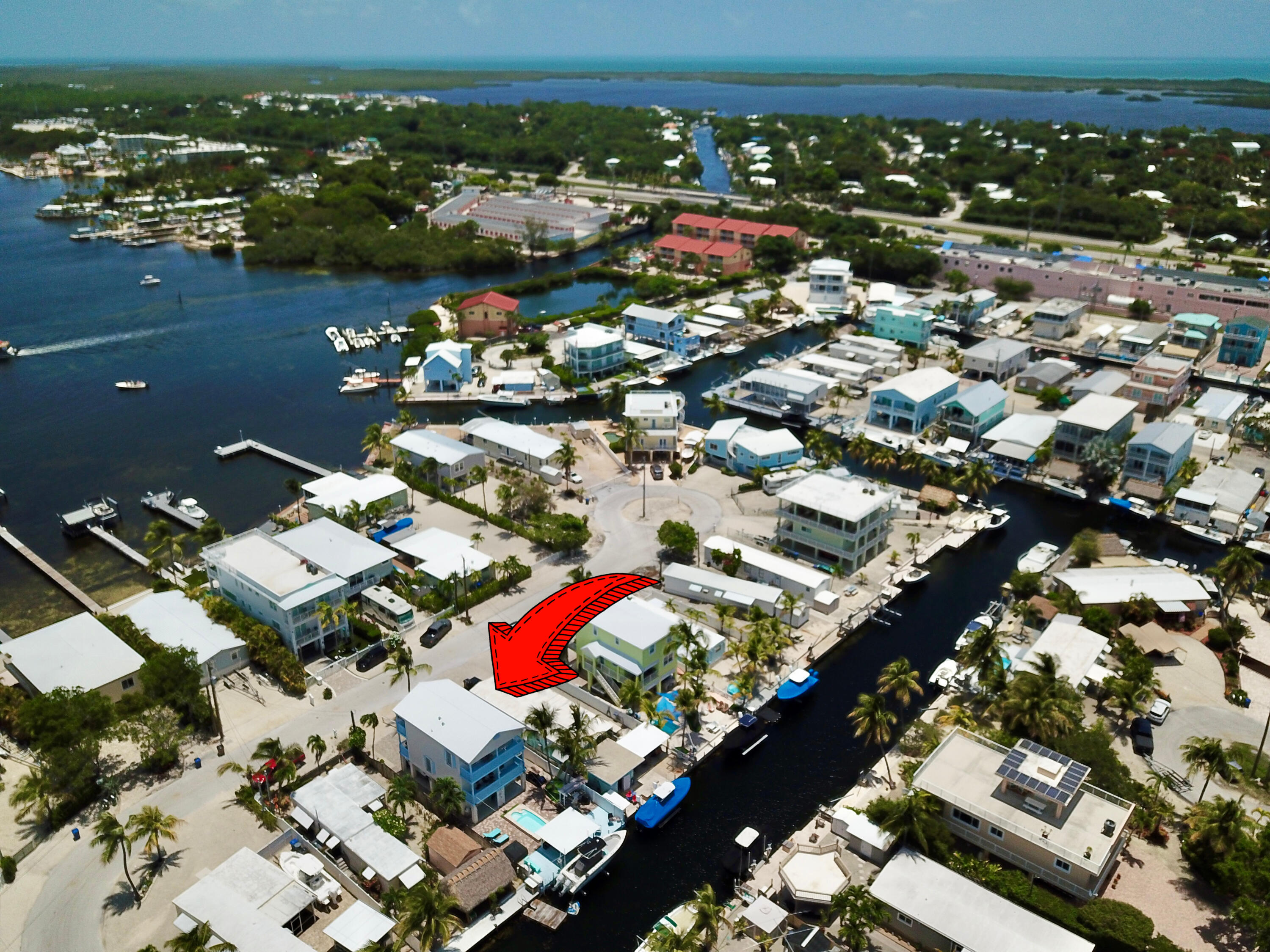 1313 Calder Road Key Largo, FL 33037 - Photo 12 of 81 Aerial View Overlooking The Bay