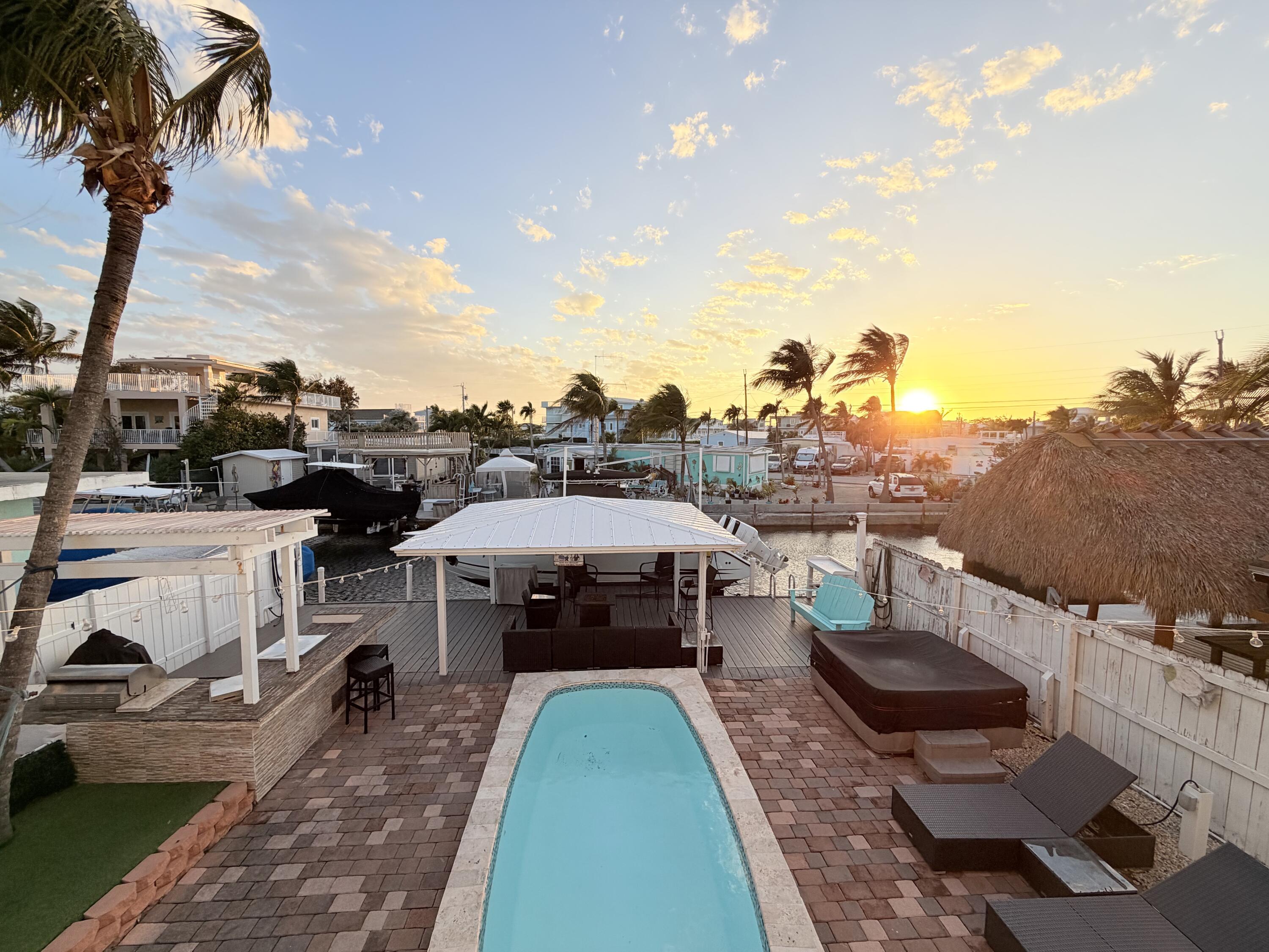 1313 Calder Road Key Largo, FL 33037 - Photo 35 of 72 2nd Floor Sunset View of Backyard