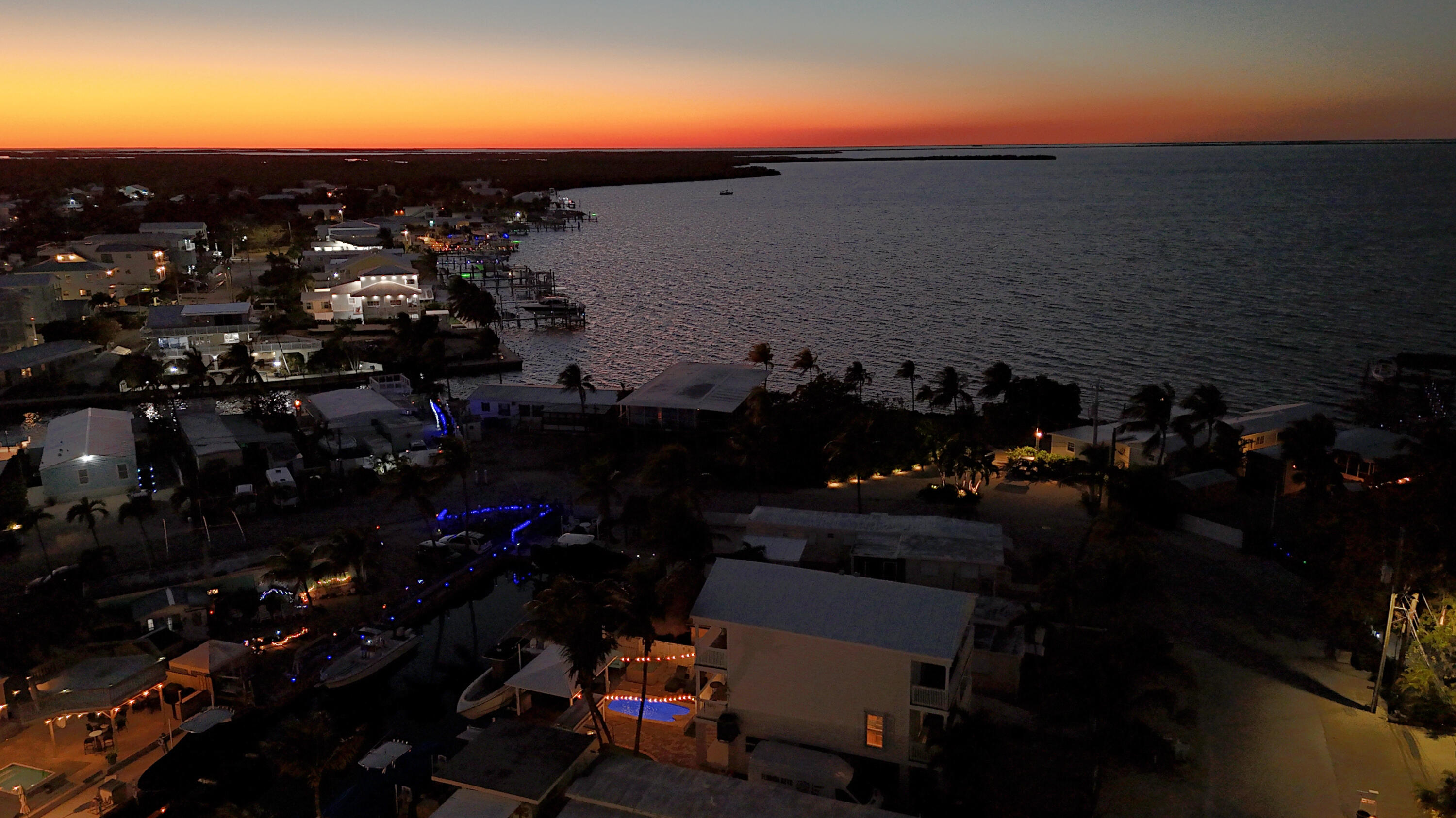 1313 Calder Road Key Largo, FL 33037 - Photo 64 of 72 Aerial View of Home from Canal