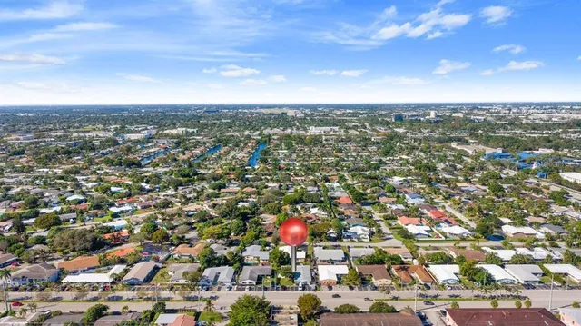 an aerial view of a city