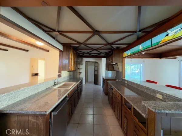 a hallway with washer and dryer