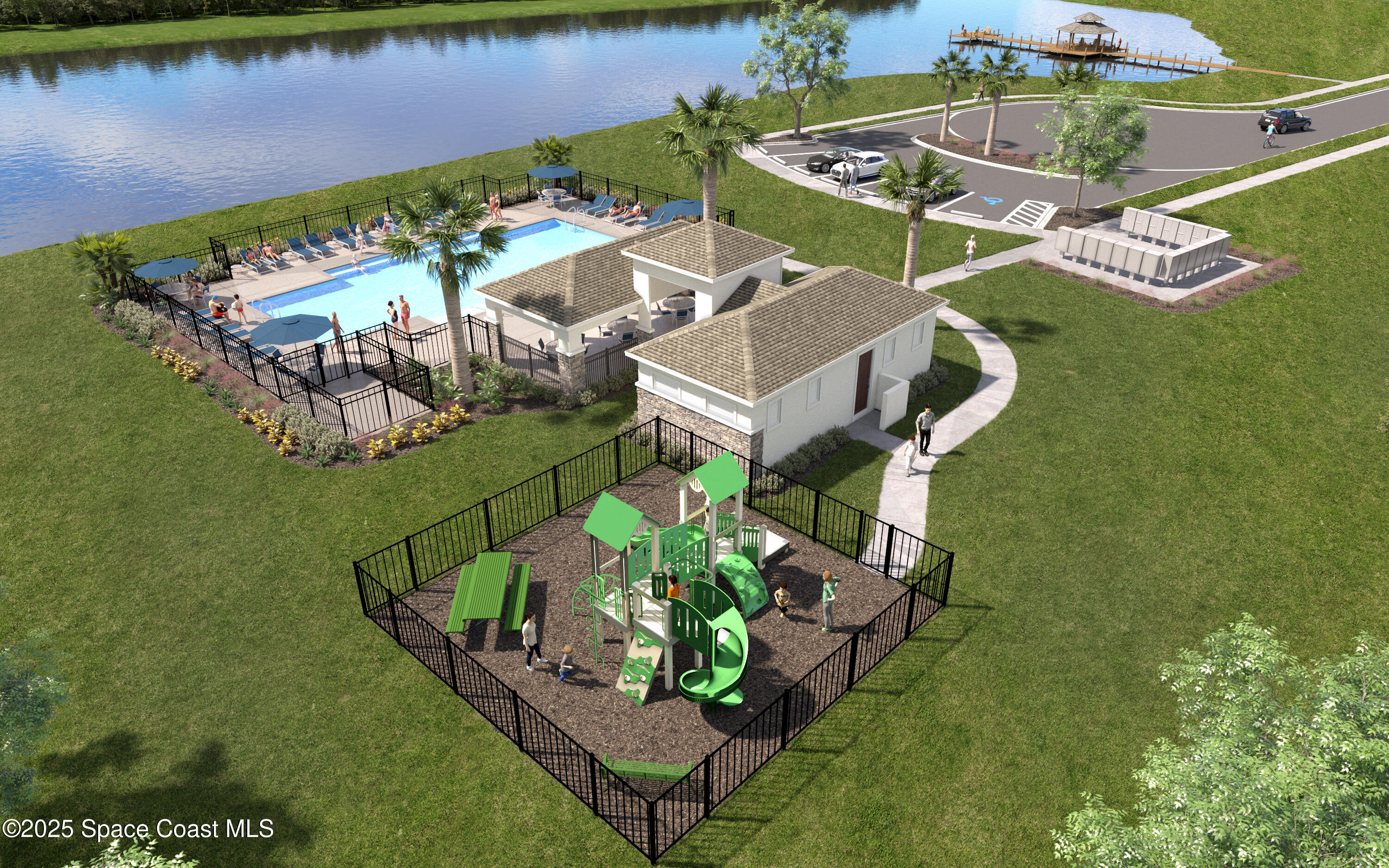 745 Poller Way Cocoa, FL 32927 - Photo 3 of 5 an aerial view of a house with a ocean view