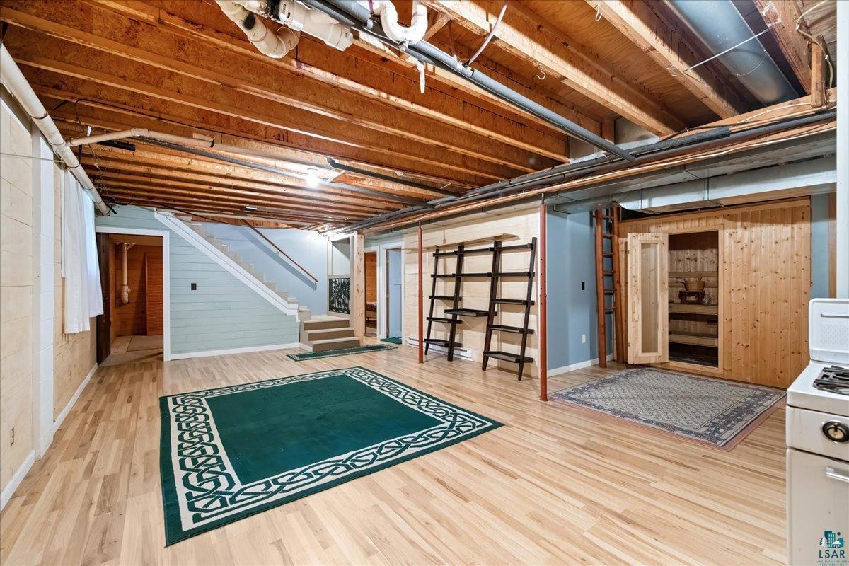 1804 North Bay Road Ely, MN 55731 - Photo 24 of 37 Basement with light hardwood / wood-style floors