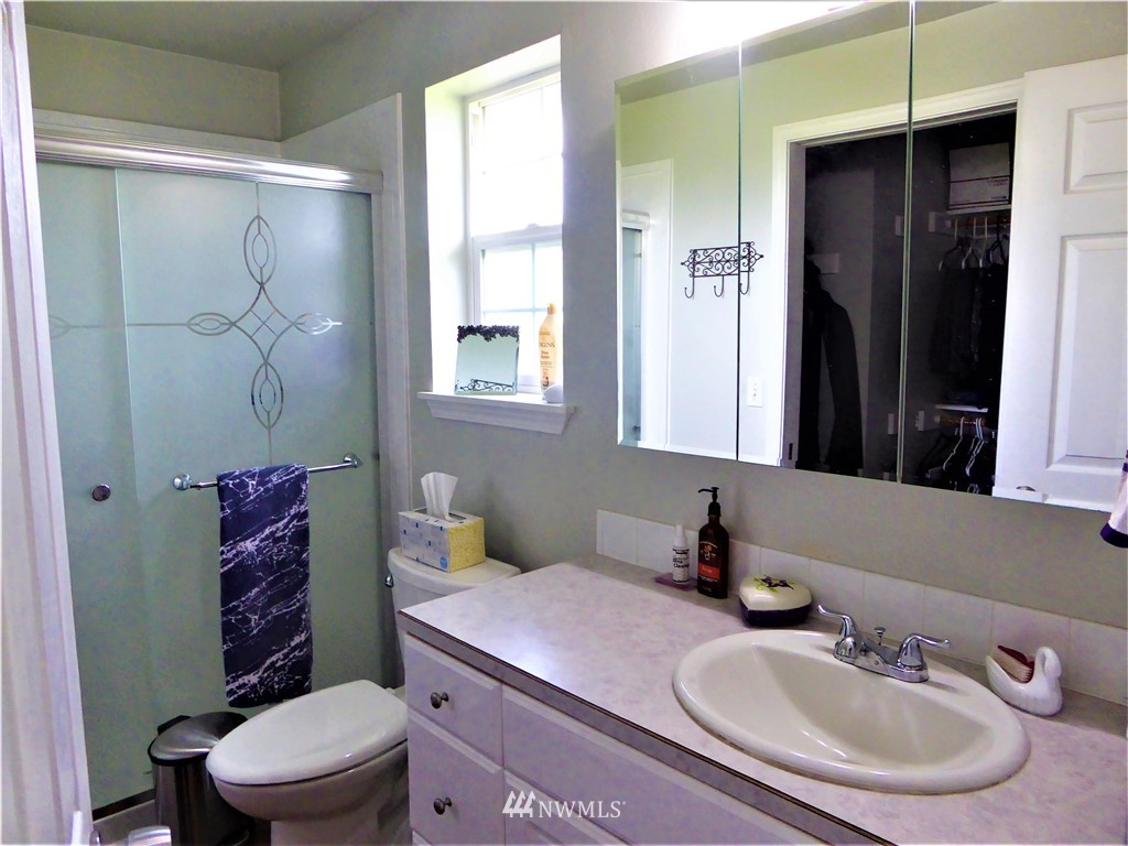 8637 194th Avenue Southwest Rochester, WA 98579 - Photo 21 of 37 a bathroom with a sink toilet and shower