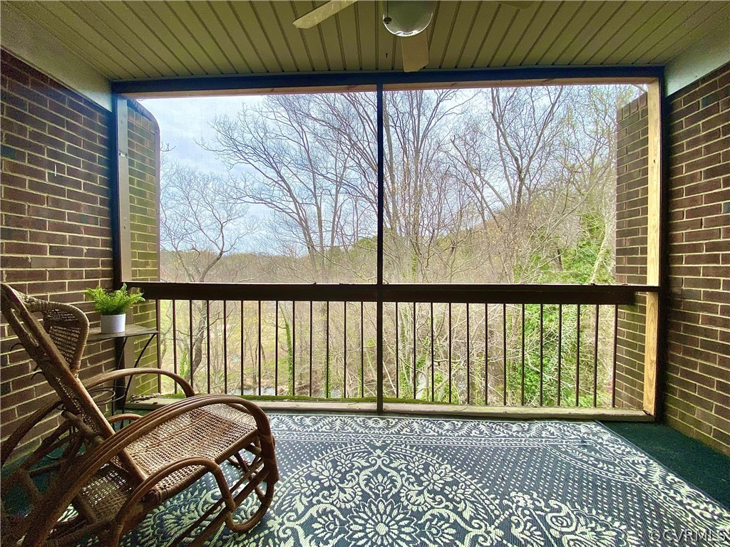 5220 Castlewood Road, Unit F Richmond, VA 23234 - Photo 22 of 26 Balcony with Stream View- a literal babbling brook!
