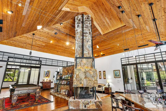 a view of an entryway with a glass door