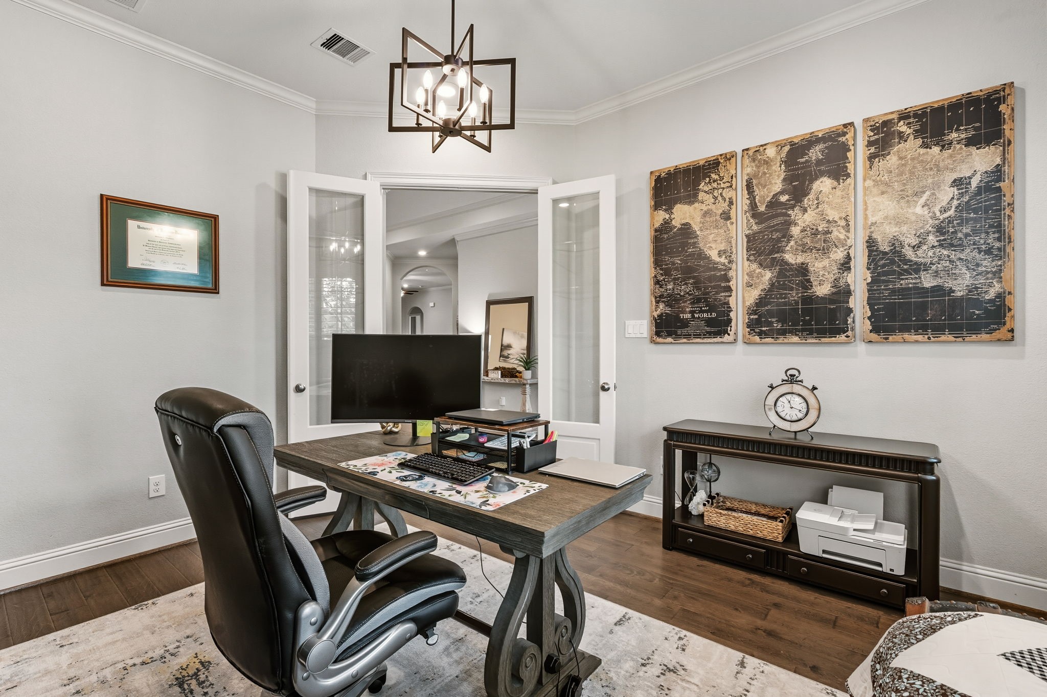 2008 Green Terrace Lane Pinehurst, TX 77362 - Photo 8 of 47 This spacious home office has double French doors that close for added privacy when working at home.