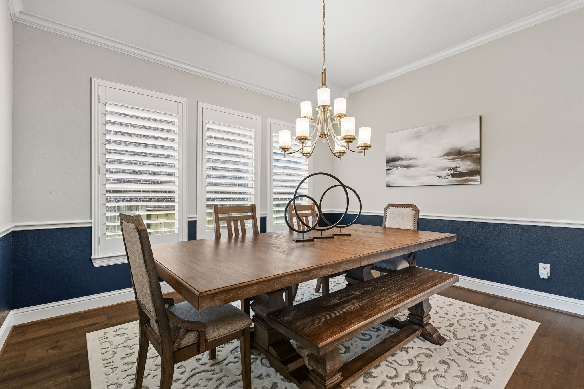 2008 Green Terrace Lane Pinehurst, TX 77362 - Photo 9 of 47 The formal dining room has plenty of room for a large table for any size gathering and entertaining. The room is bright with natural light from the three plantation shuttered windows. Crown molding adds to the elegance of the room.