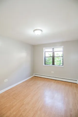 an empty room with window