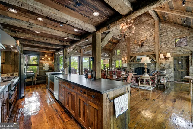 a bathroom with a shower and a sink