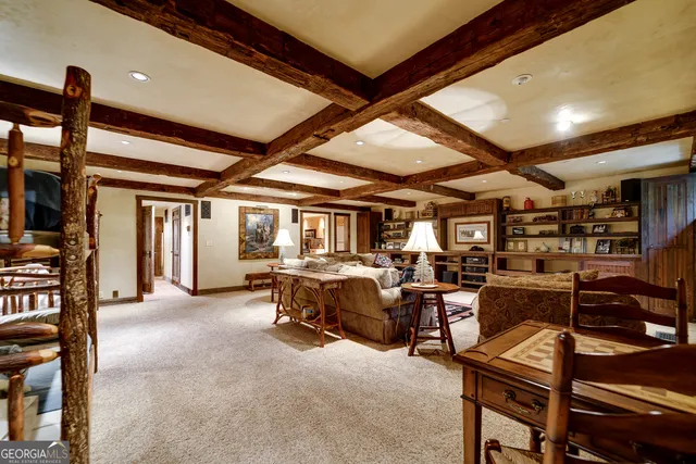 a view of a golf course with a lake