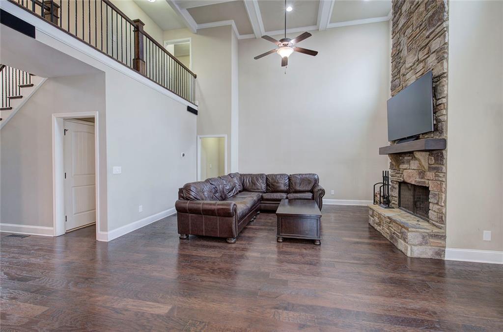 18 Weather View Trail Cartersville, GA 30121 - Photo 17 of 78 a living room with furniture fireplace and flat screen tv