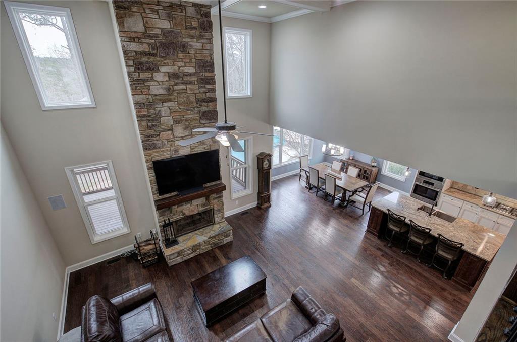 18 Weather View Trail Cartersville, GA 30121 - Photo 34 of 78 a living room with furniture and a fireplace